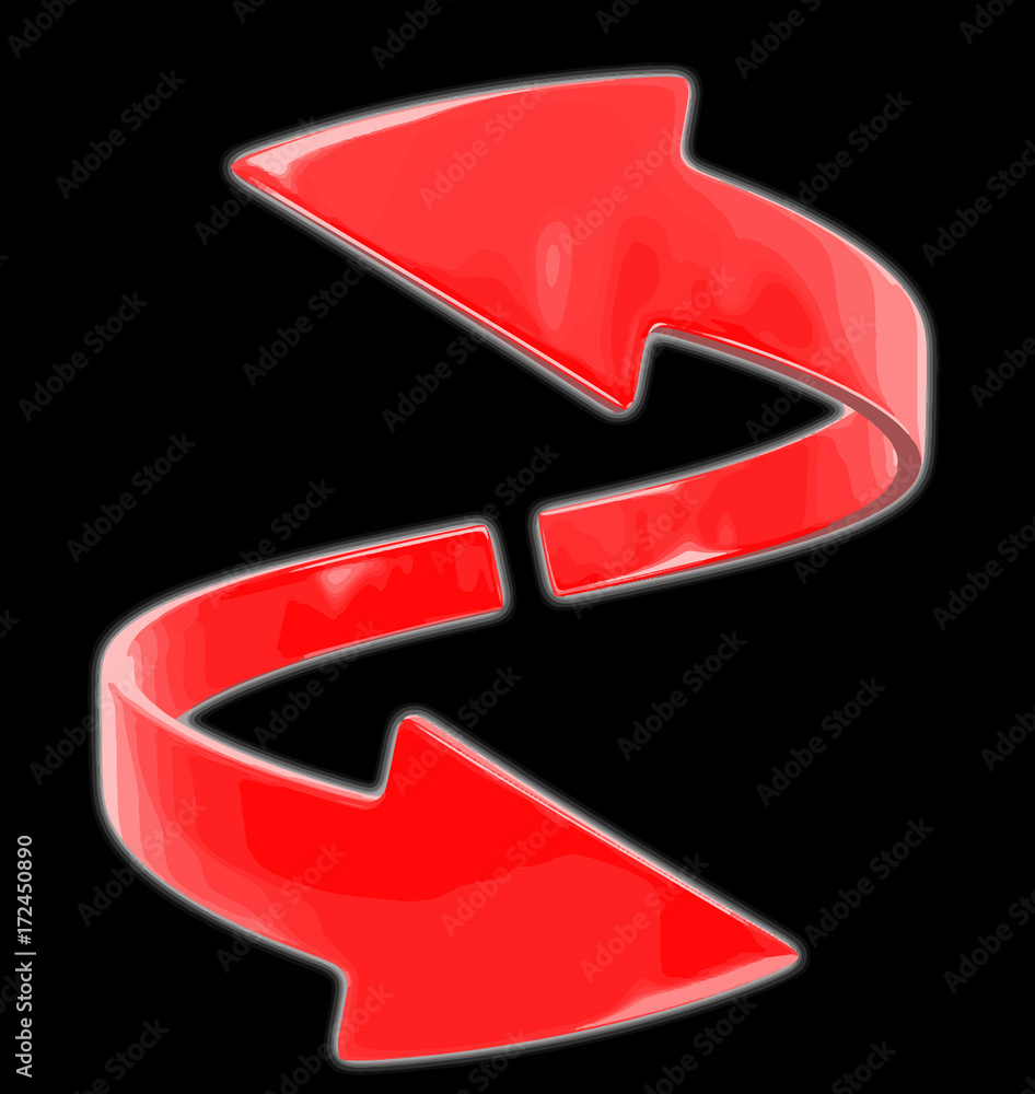 Poster two arrows. image with clipping path