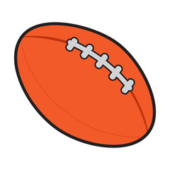 Isolated football ball on a white background, Vector illustration