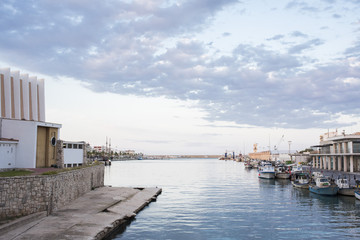 Fototapeta premium Vistas del puerto de Gandia, Valencia