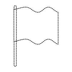 flag silhouette isolated icon