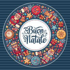 Buon Natale. Christmas template. 
