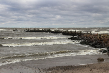 Stormy Baltic sea.