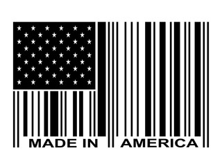 Black Made In America Barcode