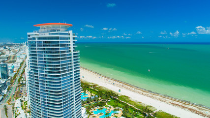 Aerial view of South Beach. Miami Beach. Florida. USA. 