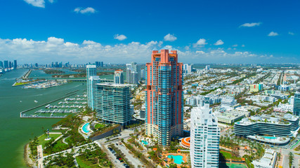 Aerial view of South Beach. Miami Beach. Florida. USA. 