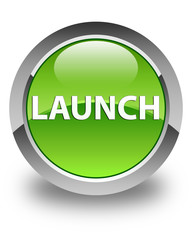 Launch glossy green round button