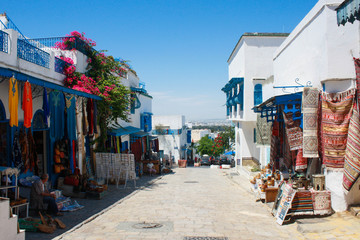 In the streets of Sidi Bou Said.