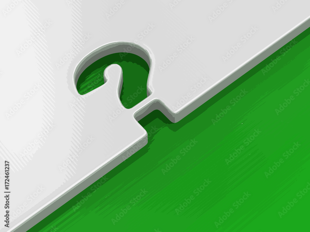 Poster sign of question. image with clipping path