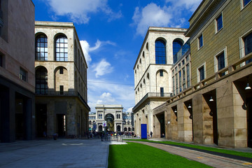 Palazzo dell'Arengario a Milano con Galleria Vittorio Emanuele Lombardia Italia Europa Italy