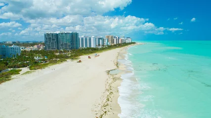 Crédence de cuisine en verre imprimé Photo aérienne Miami Beach, South Beach, Aftermath Irma, Florida, USA.