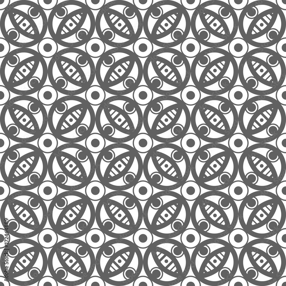 Poster abstract seamless pattern in vintage style. interlocking shapes and textures.