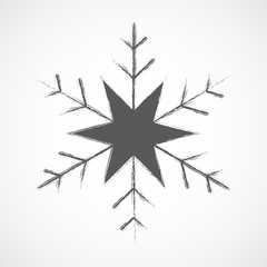 Snowflake icon. Vector illustration.