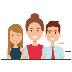 Fototapeta premium young people group avatars