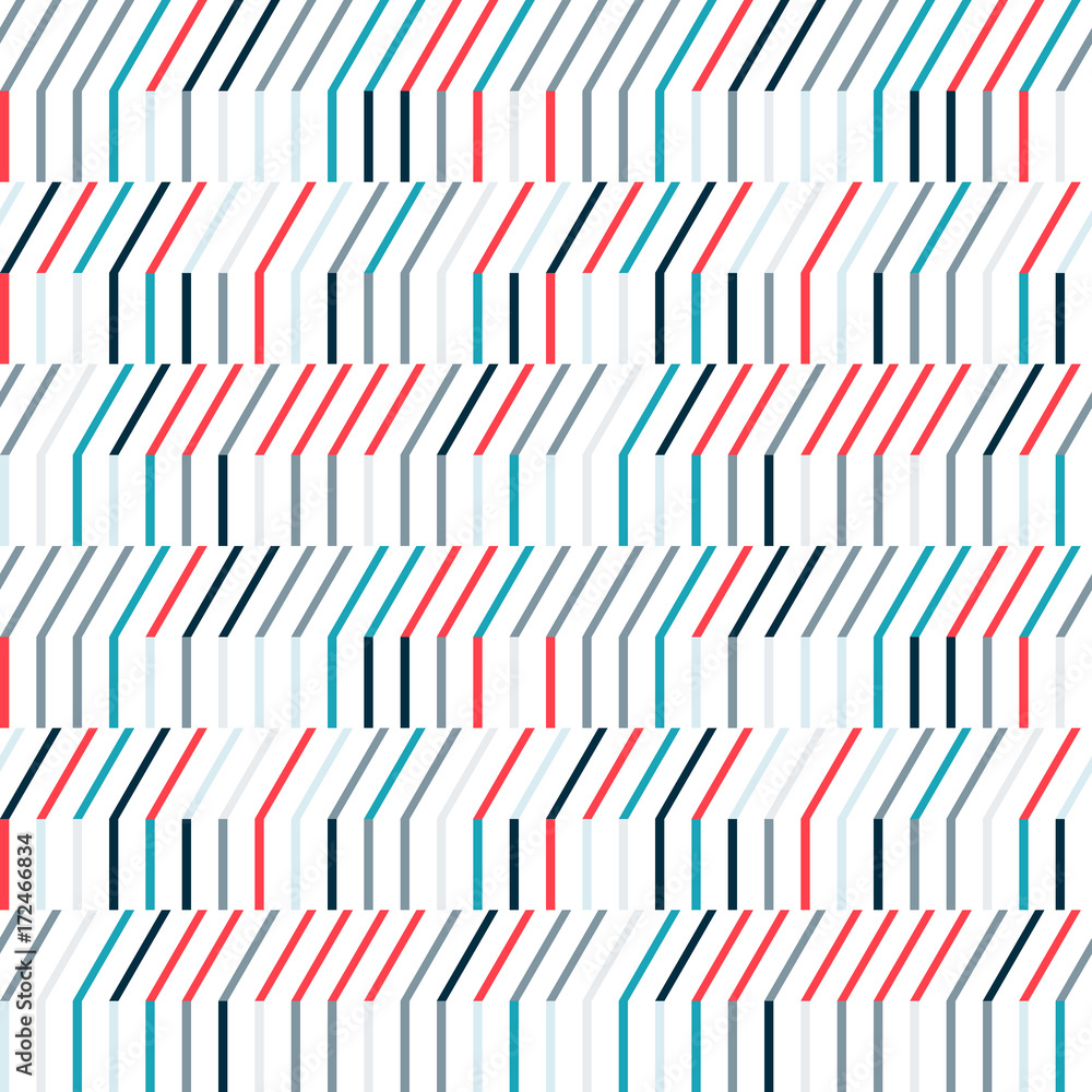 Poster abstract seamless pattern from horizontal and diagonal lines.