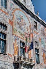 dans les rues et les églises de Gênes en Italie