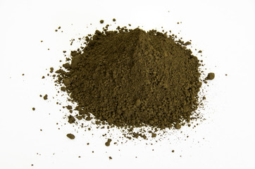 brown pigment isolated over white