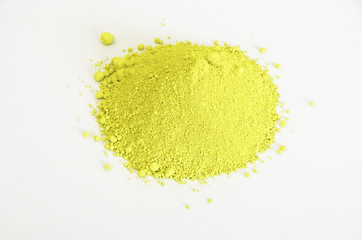 gold pigment isolated over white