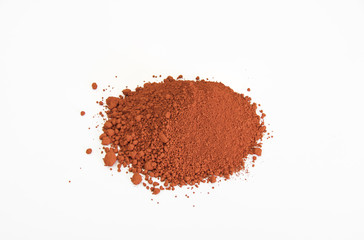red pigment isolated over white