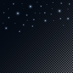 Glowing stars background. Vector illustration.