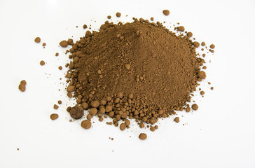 brown pigment isolated over white