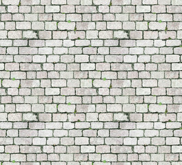 High resolution seamless new texture stained old stucco. Abstract weathered light gray and aged paint white brick wall background in rural room, grungy rusty blocks of stonework technology.