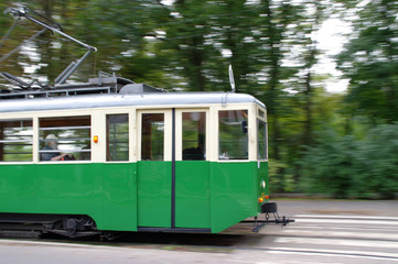 Fototapeta na wymiar Retro tram
