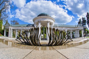 Colonnade of cold mineral water springs Caroline and Rudolf - Marianske Lazne (Marienbad) - great...