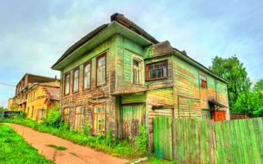 Obraz premium Traditional Russian wooden house in Rostov