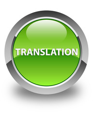 Translation glossy green round button