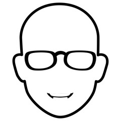 young man head avatar character