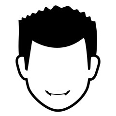 young man head avatar character