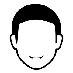 young man head avatar character