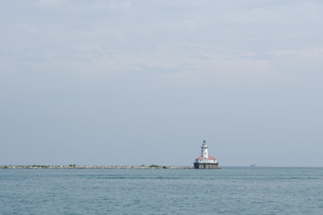 Lighthouse in Lake Michigan