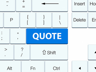 Quote blue keyboard button