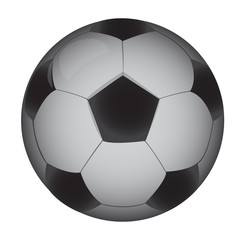 Fototapeta premium Isolated soccer ball on a white background, Vector illustration