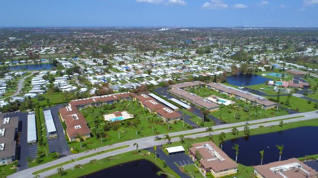 Aerial drone tour Naples Florida after Hurricane Irma