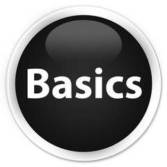 Basics premium black round button