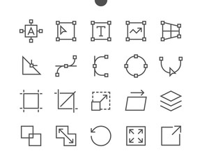 Graphic Design Pixel Perfect Well-crafted Vector Thin Line Icons 48x48 Ready for 24x24 Grid for Web Graphics and Apps with Editable Stroke. Simple Minimal Pictogram