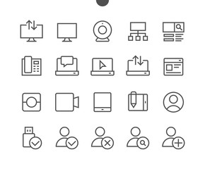 Communication Pixel Perfect Well-crafted Vector Thin Line Icons 48x48 Ready for 24x24 Grid for Web Graphics and Apps with Editable Stroke. Simple Minimal Pictogram
