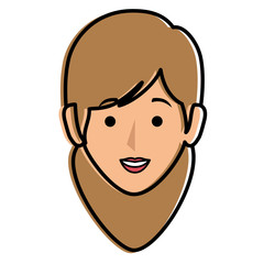 beautiful woman head avatar character
