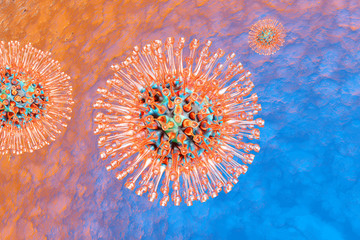 Herpes Viruses	 - obrazy, fototapety, plakaty