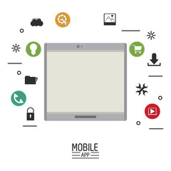 Mobile app technology icon vector illustration graphic design