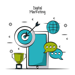 Digital marketing and business icon vector illustration graphic design © Jemastock
