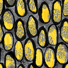 Seamless brushpen textile doodle pattern grunge texture