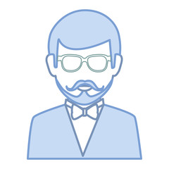 elegant businessman avatar character vector illustration design