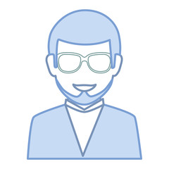 young man avatar character vector illustration design