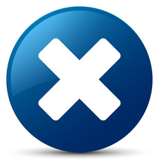 Obraz premium Cancel icon blue round button