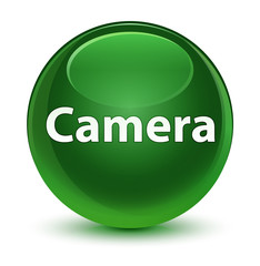 Camera glassy soft green round button