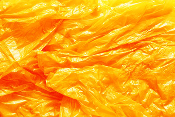 Orange plastic bag background
