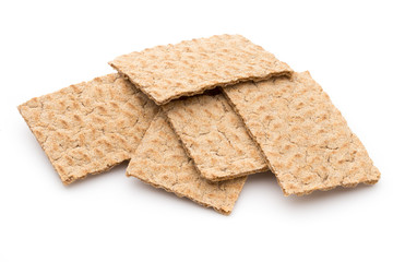 Stack of wholegrain crispy bread.